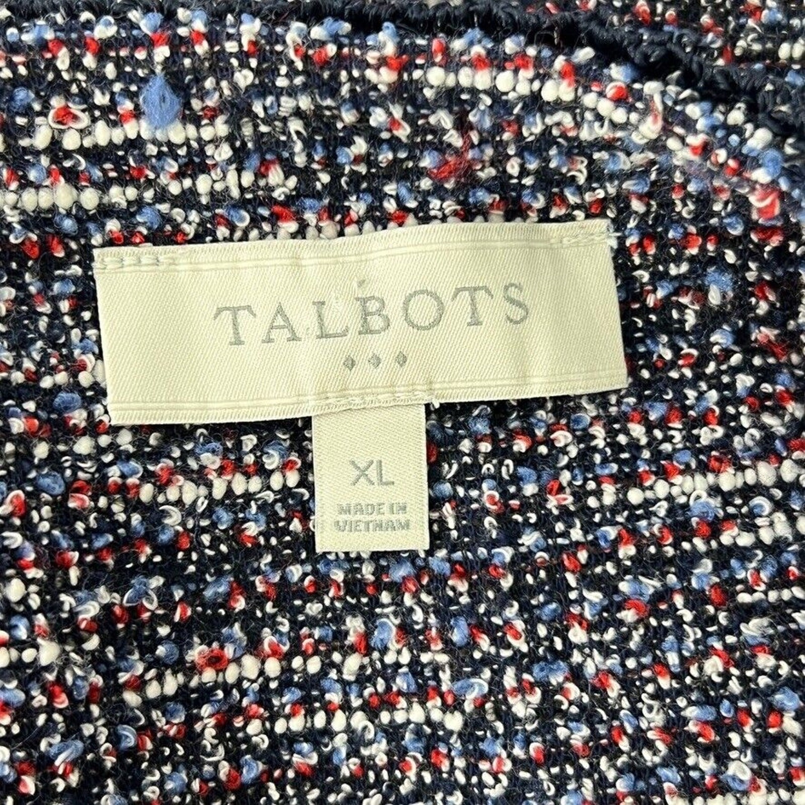 Talbots Multicolor Textured Hook Classic Grandma … - image 4