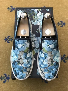 Baskets Gucci chaussures monogramme toile fleurie rouge homme UK 7 US 8 41