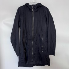 Lululemon Right as Rain Adjustable Hooded Logo Jacket Black size 10