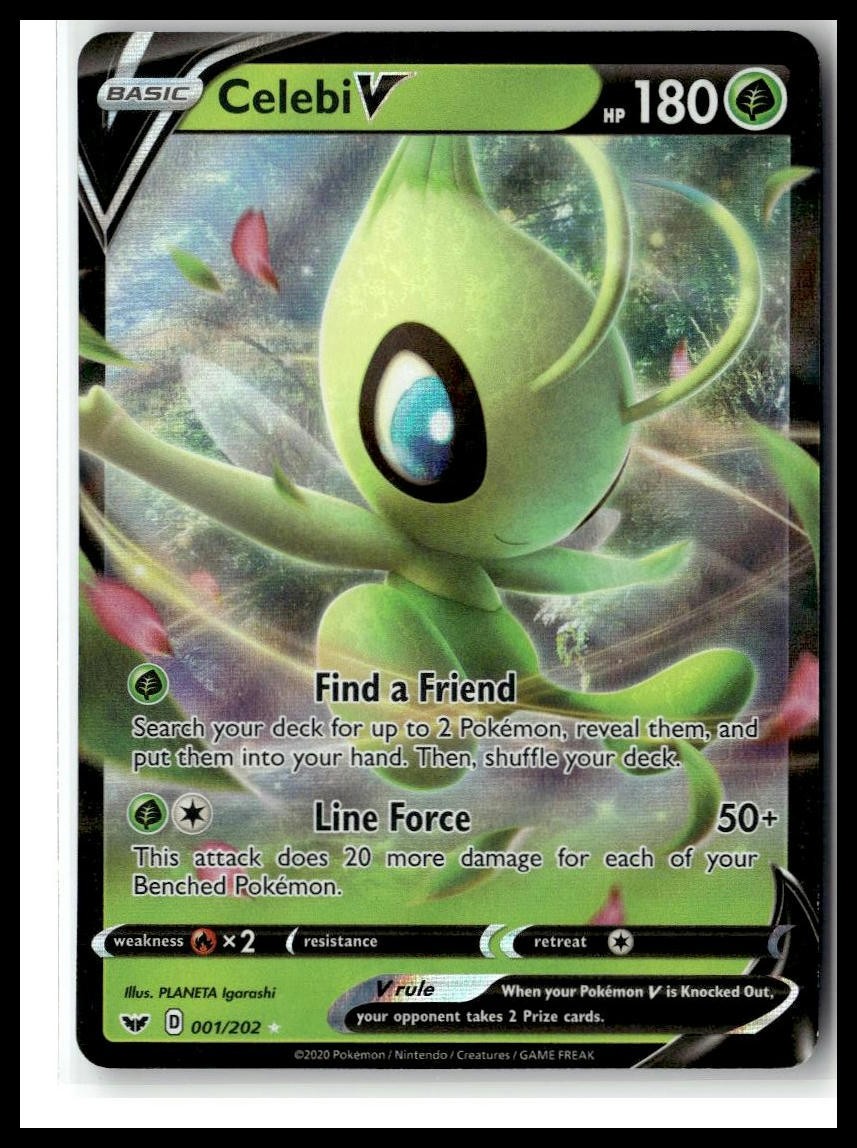 SWSH01: Sword & Shield Base Set #001/202 Celebi V