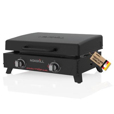 Nexgrill Daytona 2 Brenner Plancha , Tischgrill 5,9kW , Grillplatte Gasgrill