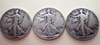 Lot of (3)  Walking Liberty Half Dollars - 1940, 1941 & 1942
