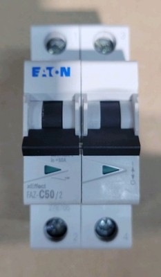 EATON Circuit Breaker FAZ-C50/2, 2-Pole -New-No Box- 