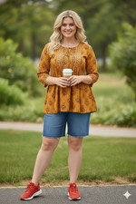 Womens Boho Rayon Print Top Ethnic Floral Peasant Kurti Womens Rayon Printed Top