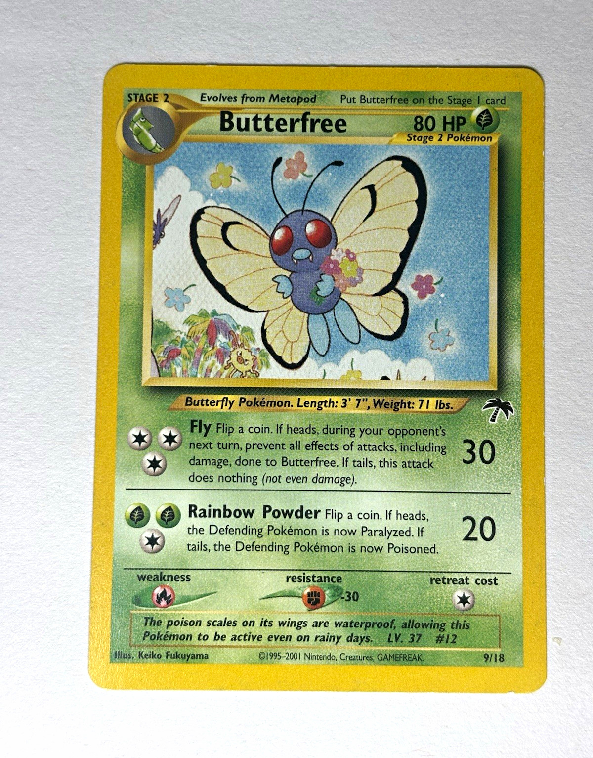 Pokemon TCG Southern Islands Butterfree 09/18 Promo Regular English 80 HP