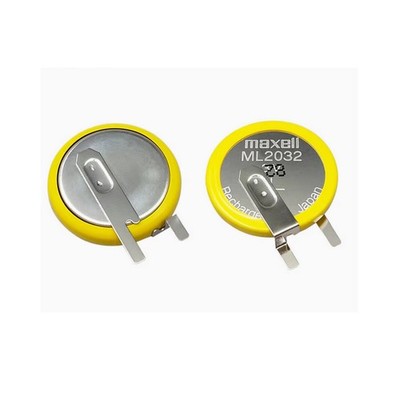 2PC ML2032 2032 Rechargeable Coin Cell Battery 3V