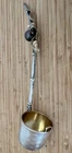 RARE GORHAM FIGURAL MIXED METAL 6 1/4” STERLING GILT BUCKET CREAM LADLE C. 1880