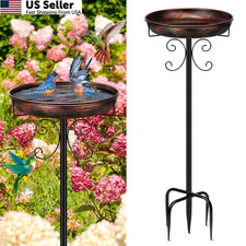 Daoeny 35In Metal Bird Bath for Outside, Vintage 12 inches, Antique Bronze