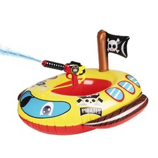 Inflatable Pool Floats Kids with Water Gun, Pirate Ship Pool Floats for Toddl...