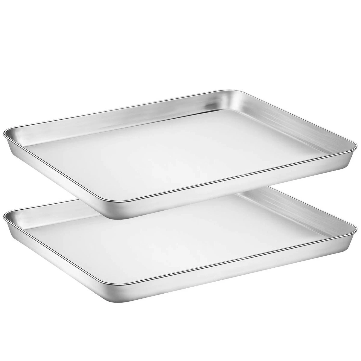 Wildone Baking Sheet Set of 2 - Stainless Steel Cookie Sheet Baking Pan, Size...