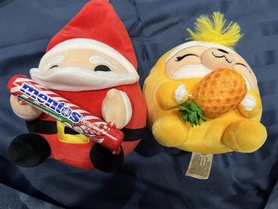 Snackles Christmas Santa Claus Holding Mentos And Sloth Holding Dole Pineapple