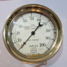 Vintage Duplex Steam Pressure Us Gauge Co Machine Engine Tractor Ship