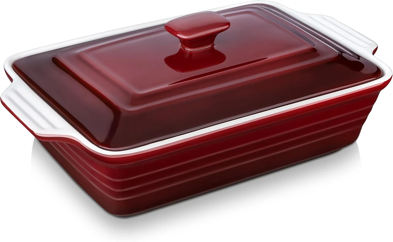 4.5 Quart Ceramic Casserole Dish with Lid, 9X13 Baking Dish for Oven, Lasagna Pa
