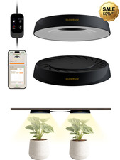 Grow Light for Indoor Plants LED Full Spectrum 2-in-1 Linkable with Auto Timer