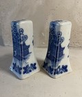 Late 19th Century House of Blue Willow Salt & Pepper Shakers — photo 2
