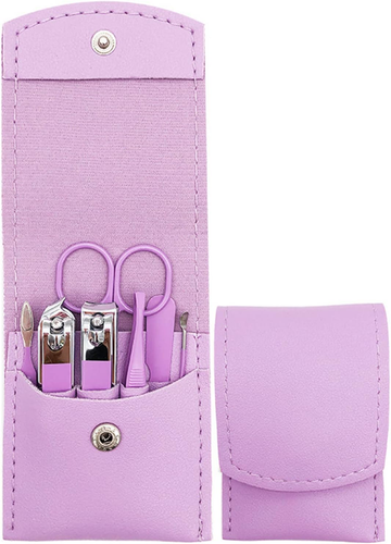 Nail Clipper Set, 7PCS Manicure Set Fingernail Clippers Kit Fashion Color Pur... - Picture 1 of 13