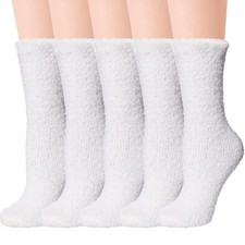 Women's Fuzzy Socks - Cozy Fluffy Warm Slipper Cloud Socks for Home Sleeping ...