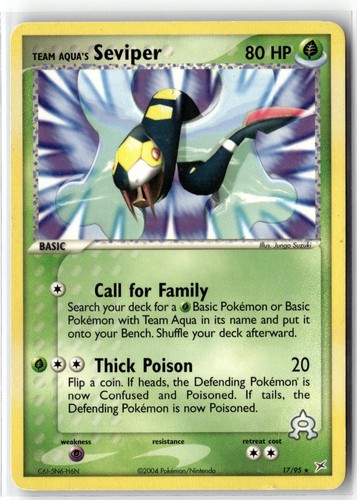 2004 POKEMON TEAM MAGMA VS TEAM AQUA TEAM AQUA'S SEVIPER 17/95 R MP + FREE GIFT