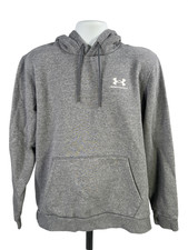 Under Armour Men's Gray Icon Fleece Long Sleeve Pullover Sweatshirt - L