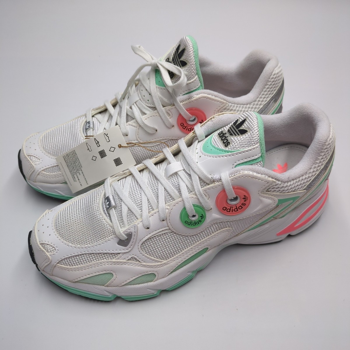 Adidas Astir White Pulse Mint Crimson GW9752 White Running Shoes Womens Sz  10