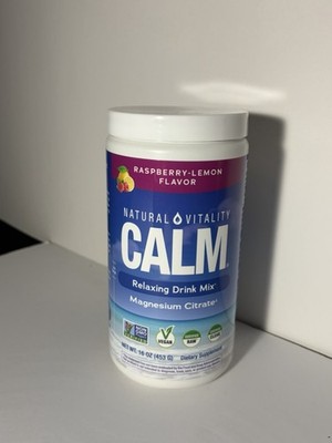 Natural Vitality CALM Magnesium Citrate Drink Mix Raspberry-Lemon 16 oz 325mg