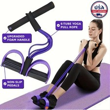 Upgraded 6 Tube Yoga Pull Rope - Arms, Legs, Waist, Abs, Resistance Band