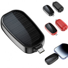 1200mAh Mini Solar Power Bank Portable Emergency Keychain Charger For Cell Phone