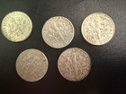 Lot of 5 90% Silver Roosevelt Dimes 10C Circulated — photo 2