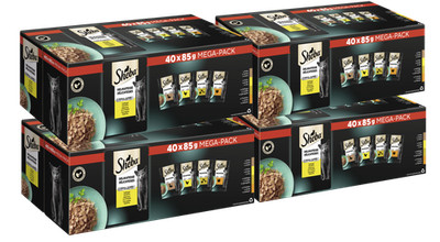 160x85g Sheba Katzenfutter Nassfutter Delikatesse in Gelee Geflügel Variation