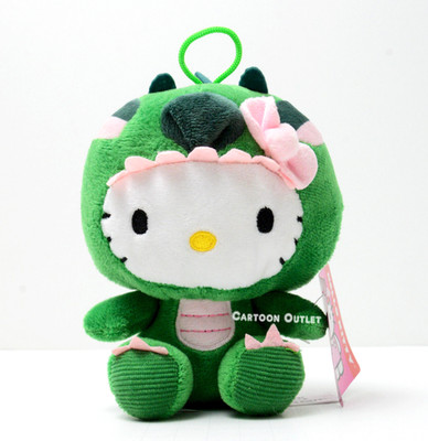 Sanrio Hello Kitty Green Dragon Costume Small 6'' Plush Figure Girls Stuffed Doll