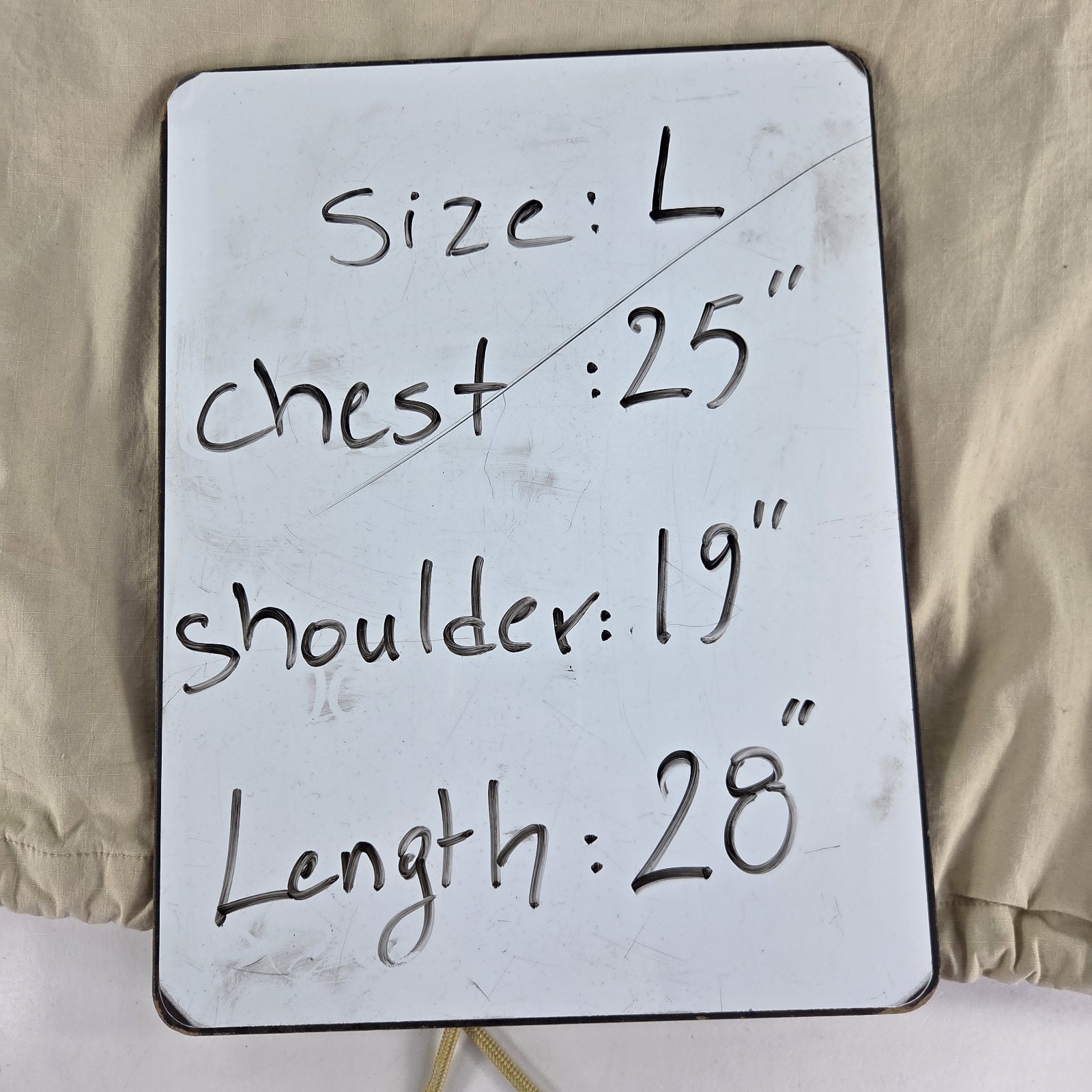 The North Face Ripstop Wind Hooded Jacket Size L Mens Beige Cotton Full-Zip thumbnail 8