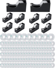 Bulk Tape Dispenser with Refill Rolls, 120Pc Clear Tape Rolls with 10Pc Desk Dis