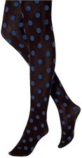 Hue Womens Indigo dot Tights Luster CT Sz 1 (40Den)
