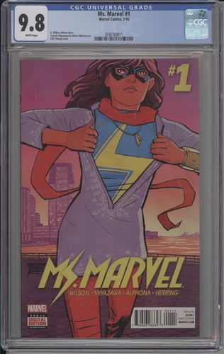 MS. MARVEL #1 - CGC 9.8 - CLIFF CHIANG COVER - G. WILLOW WILSON STORY - MARVEL
