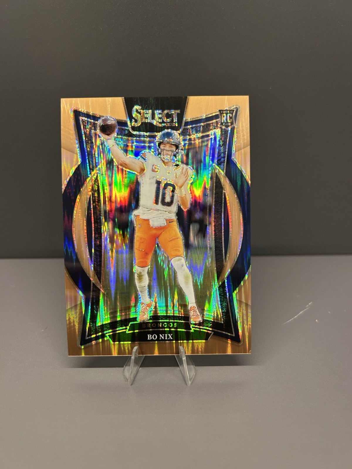 2024 Panini Select - Concourse Bo Nix #30 Copper Shock Prizm /299 (RC)