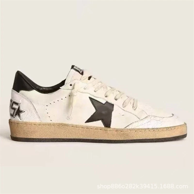 Sneakers stringate uomo donna primavera estate nuove pelle Ballstar casual traspiranti - Immagine 4 di 4