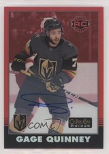 2020 O-Pee-Chee Platinum Retro Rookies Rainbow Red Gage Quinney #R-84 Auto 0f3d