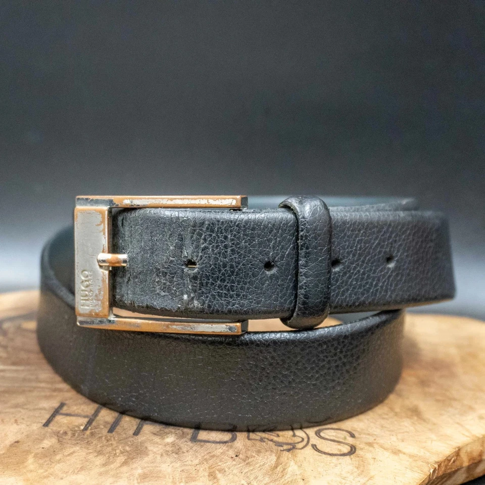 Hugo Boss Hugo Herren Gürtel C-Ellot Klassischer Leder Jeansgürtel Schwarz Gr... - Bild 2 von 4