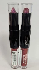 LOT OF 2 HARD CANDY GLITTERATZI CRYSTAL LIP DUO 1694 CRUSHED CRIMSON NEW/SEALED