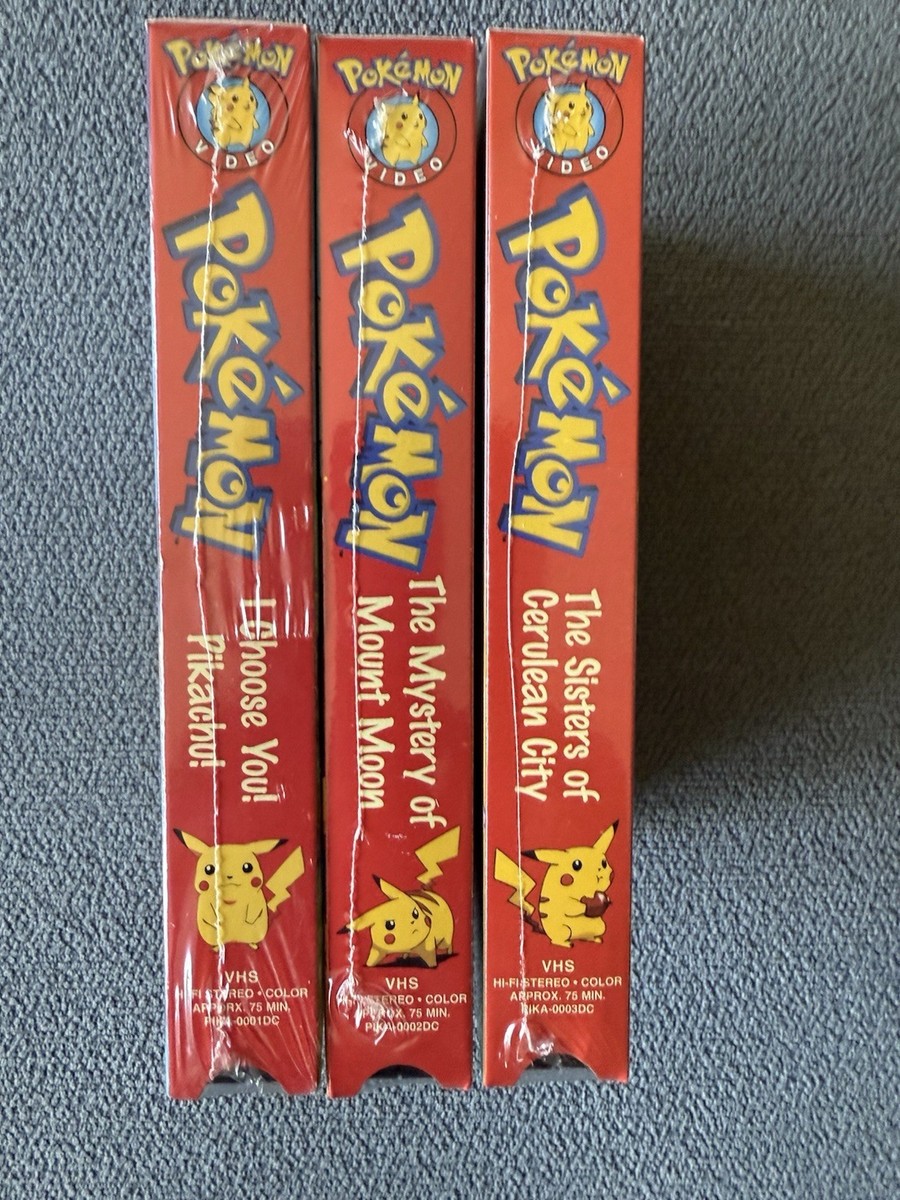 POKEMON CASE with 3 Sealed Pokémon VHS Tapes & Comic Special Gift