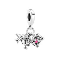 Pandora Moments Charm Flugzeug, Globus Und Koffer 799435C01