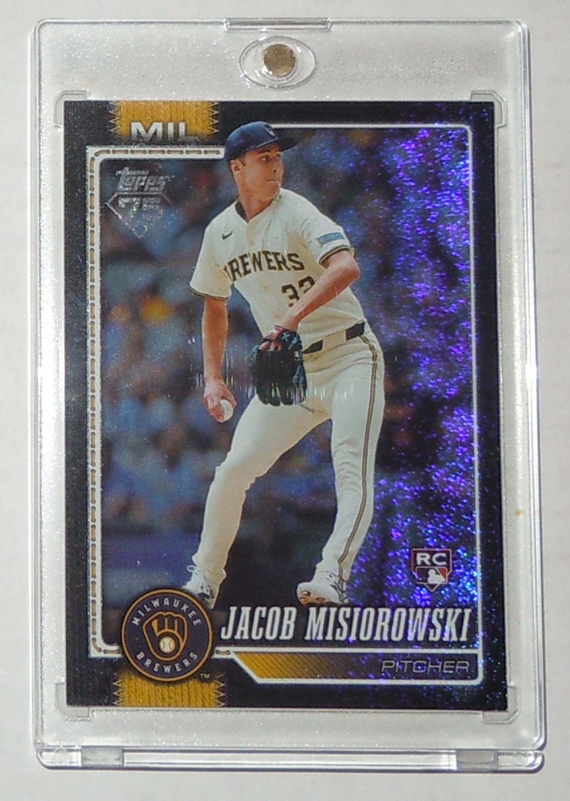 Jacob Misiorowski 2026 Topps Black Sandglitter Rookie RC 5/10