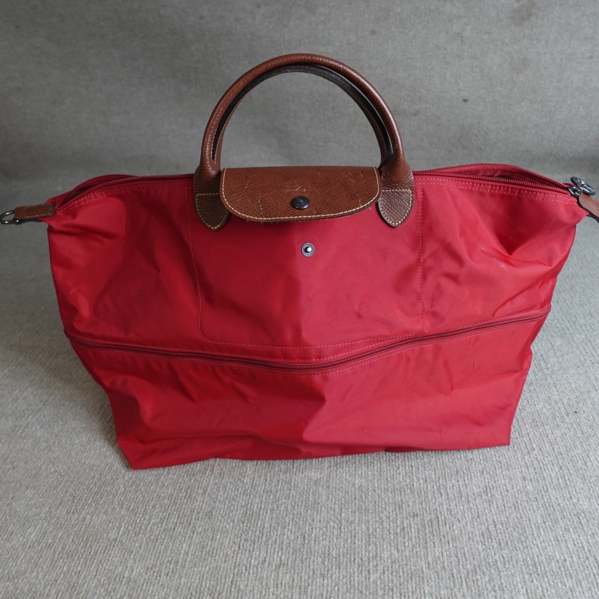 Longchamp Le Pliage Tote Bag Red Expandable | eBay