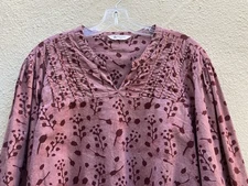 Marketplace Handwork of India Embroidered Popover Top Batik Plus size 2W 2XL