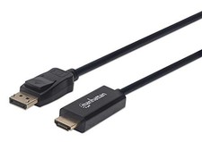 Manhattan 152679 1.8m DP to HDMI Cable 1080p Male Black