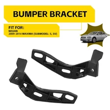 For 2009-2014 Nissan Maxima Front Bumper Bracket Set of 2 Black LH RH OE Quality