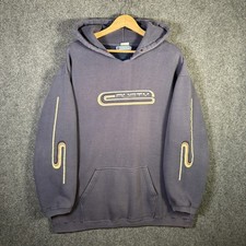 Sudadera con capucha oxidada vintage para hombre XL azul marino años 90 holgada surf patín desteñido Billabong RARA