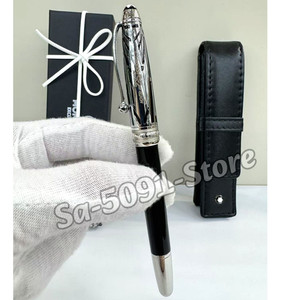 Auction Meisterstück Classique Black Fountain Pen Platinum Trim with Montblanc