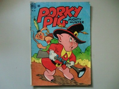 Porky Pig ''Mighty Hunter'' Four Color Comics #241 - 1949 Dell - Golden Age