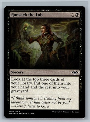 Magic MTG Modern Horizons 4x Ransack the Lab #103/254 TCG CCG Playset
